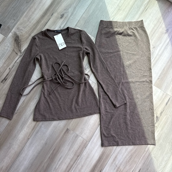 Zara Sweaters - Zara knit top and skirt set new with tags